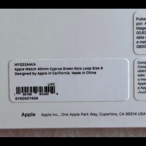 Solo Loop Apple Watch Band Sz 9 40mm Cyprus Green - Picture 4 of 5